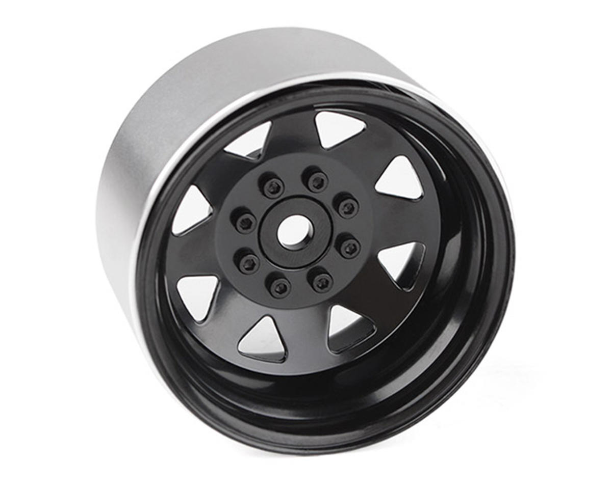 RC4WD 8 Lug Deep Dish Wagon 1.9" Steel Stamped Beadlock Crawler Wheels (Black) (4)