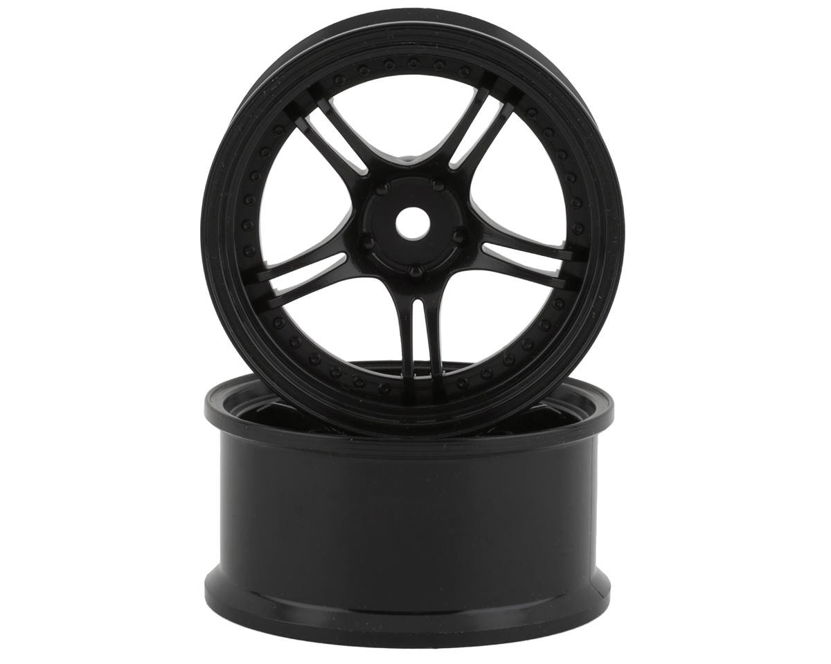 RC Art SSR Professor SPX 5-Split Spoke Drift Wheels (Black) (2) (8mm Offset) w/12mm Hex