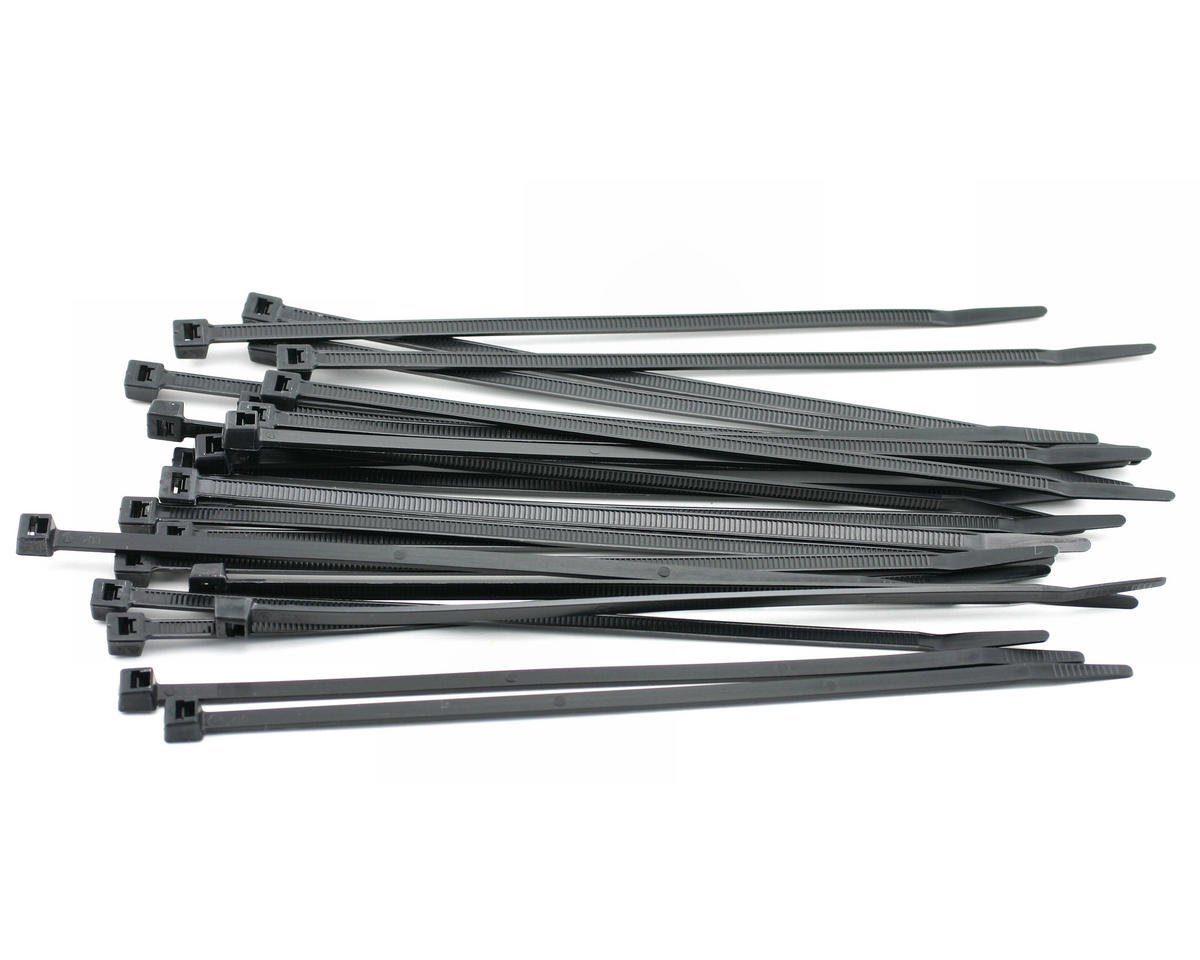 Racers Edge 7.5" Black Zip Tie Wraps (25)