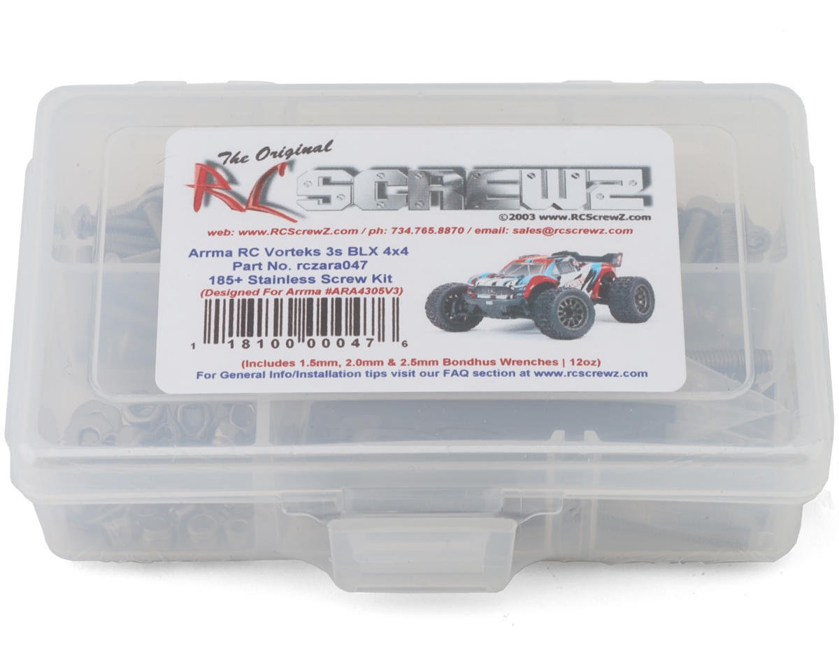 RC Screwz Arrma Vorteks 4X4 3S BLX Stainless Steel Screw Kit