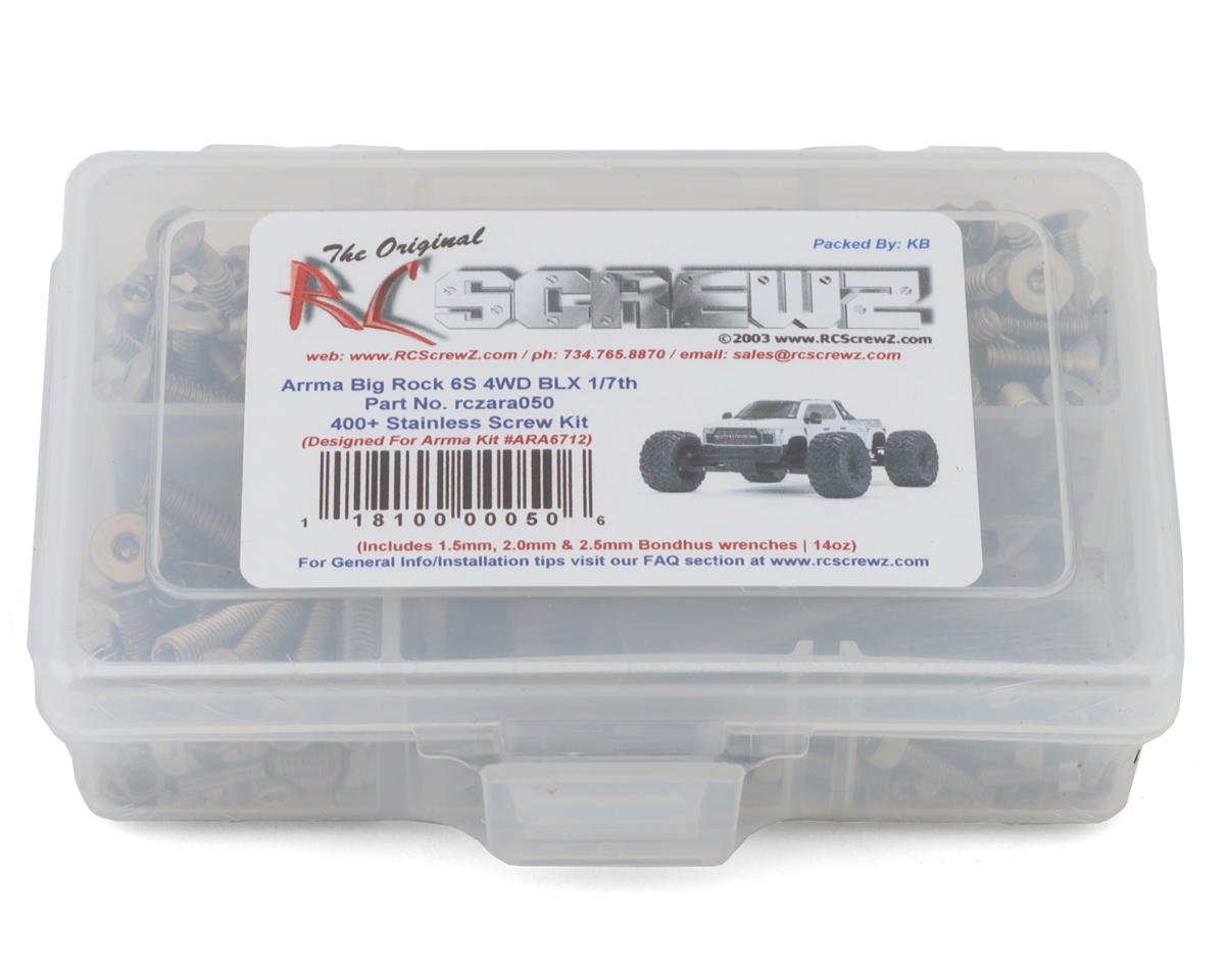 RC Screwz Arrma Big Rock 6S BLX 1/7 Monster Truck Stainless Steel Screw Kit