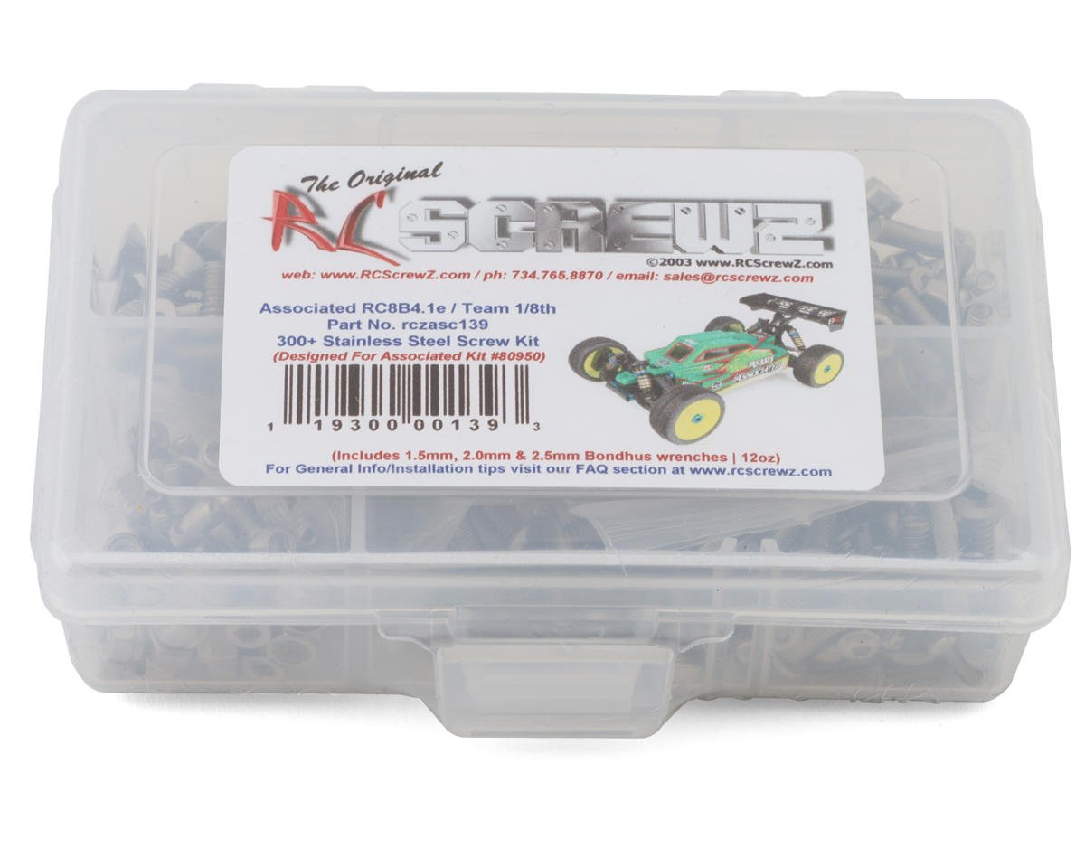 RC Screwz Team Associated RC8B4.1e Stainless Steel Screw Kit