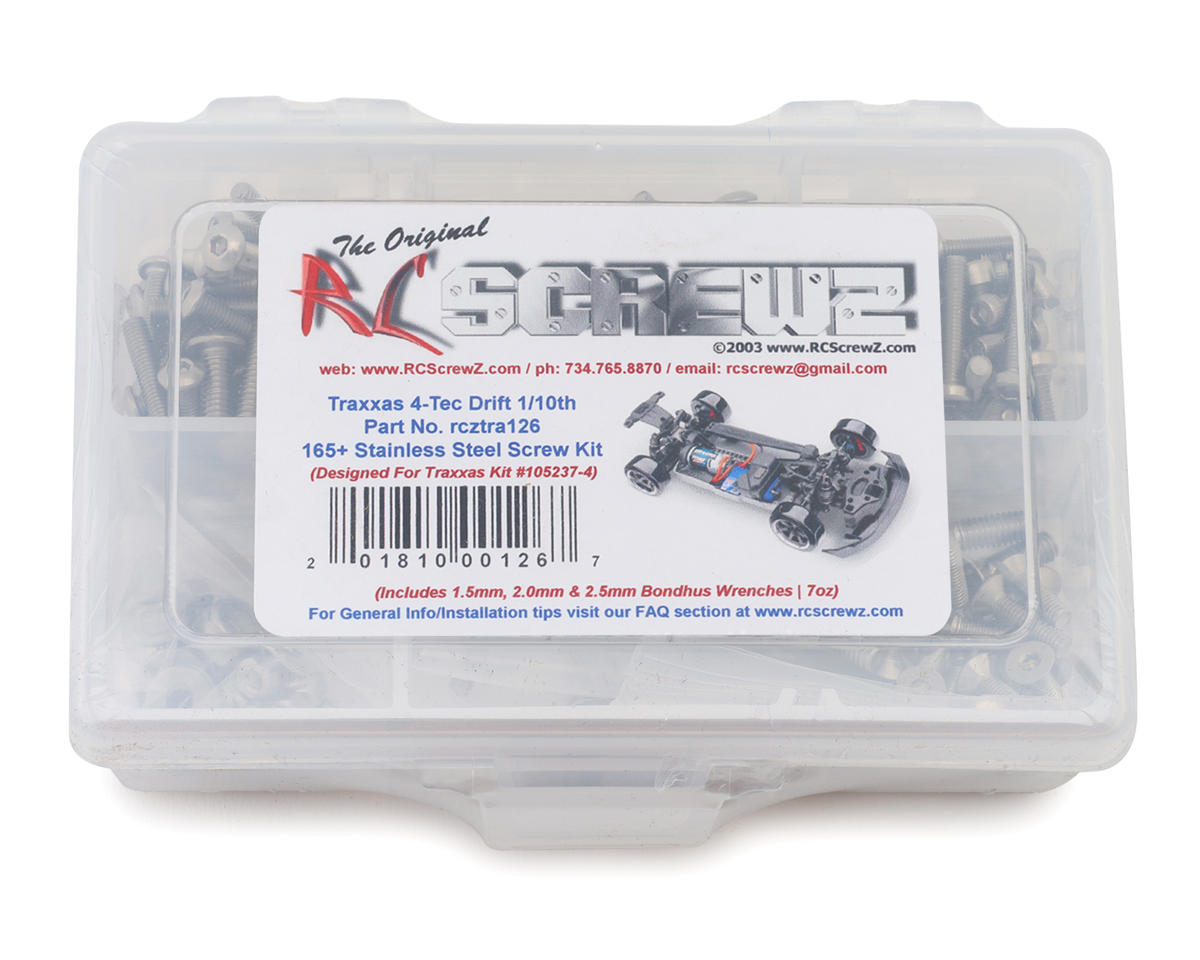 RC Screwz Stainless Steel Screw Kit for Traxxas® 4-Tec® 1/10 Drift Series (TRA105237-4)