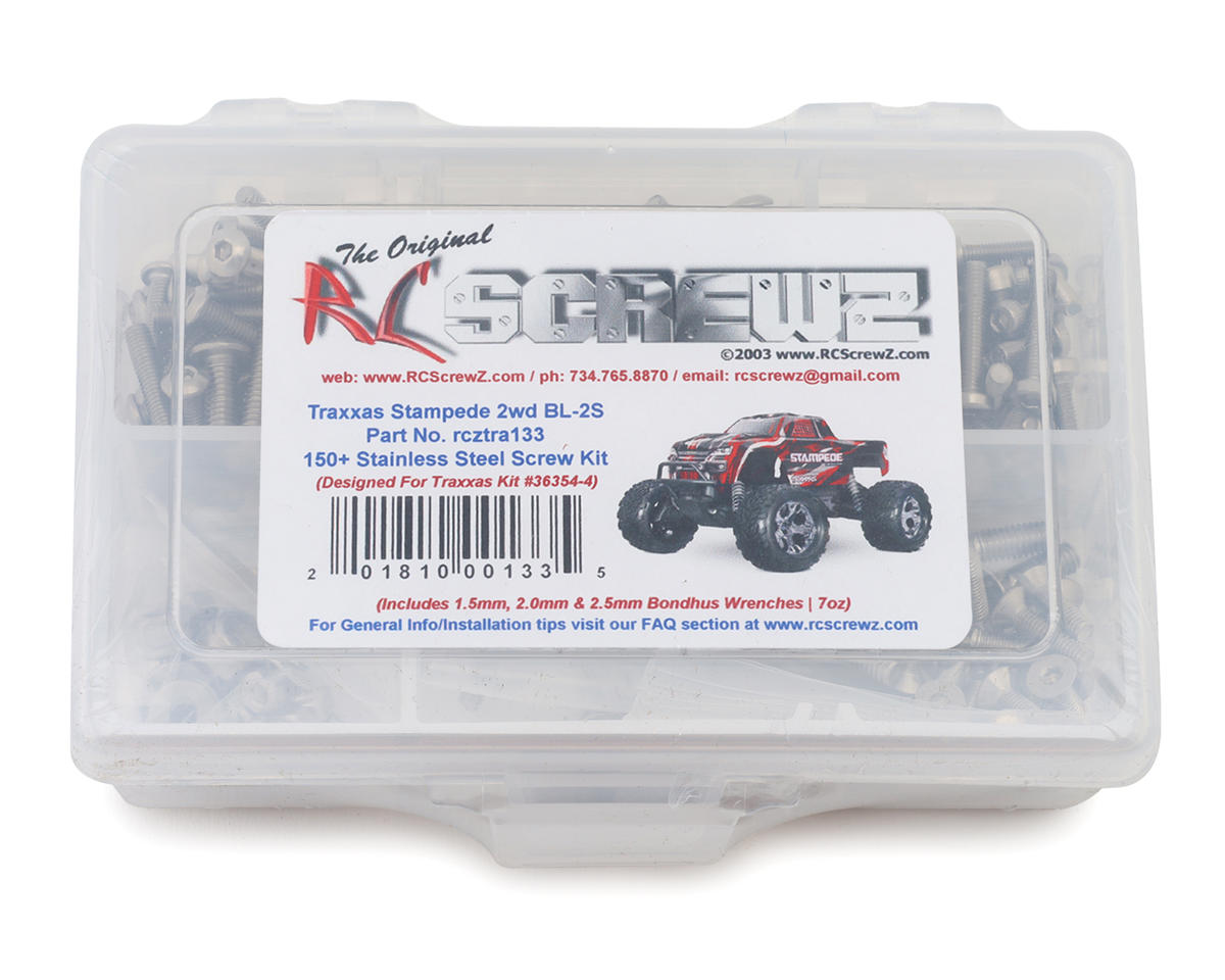 RC Screwz Stainless Steel Screw Kit for Traxxas® Stampede® BL-2s™ 1/10 2WD Monster Truck (TRA36354-4)