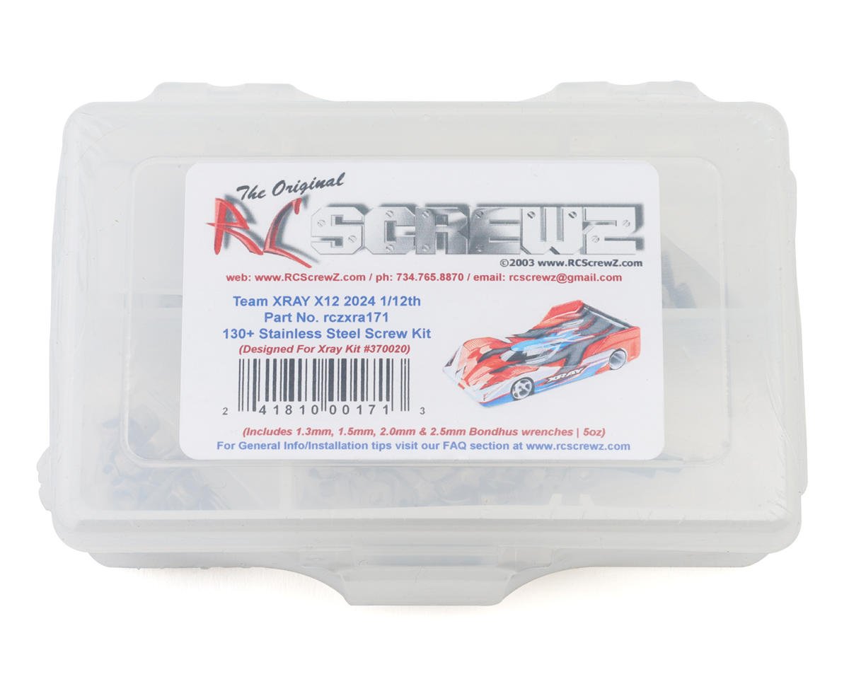 RC Screwz Team XRAY X12 2024 1/12 Stainless Steel Screw Kit (#370020)