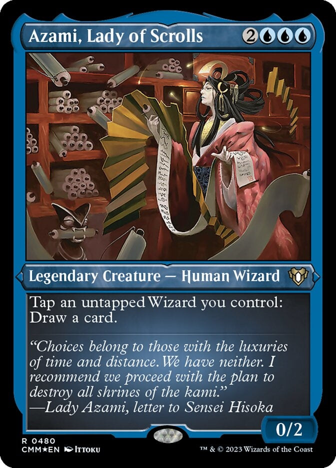 Azami, Lady of Scrolls [#0480 Etched Foil] (CMM-R)