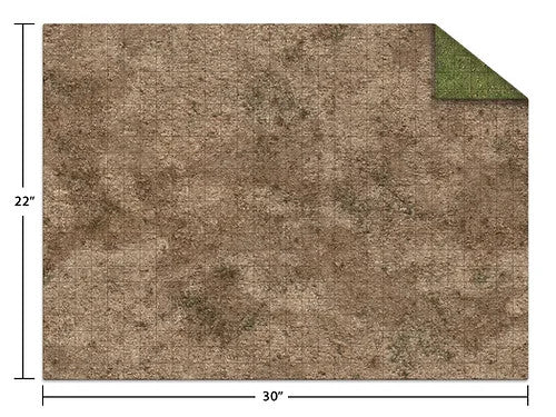 Monster Fight Club: 22x30" Adventure Grid - Broken Grassland / Desert