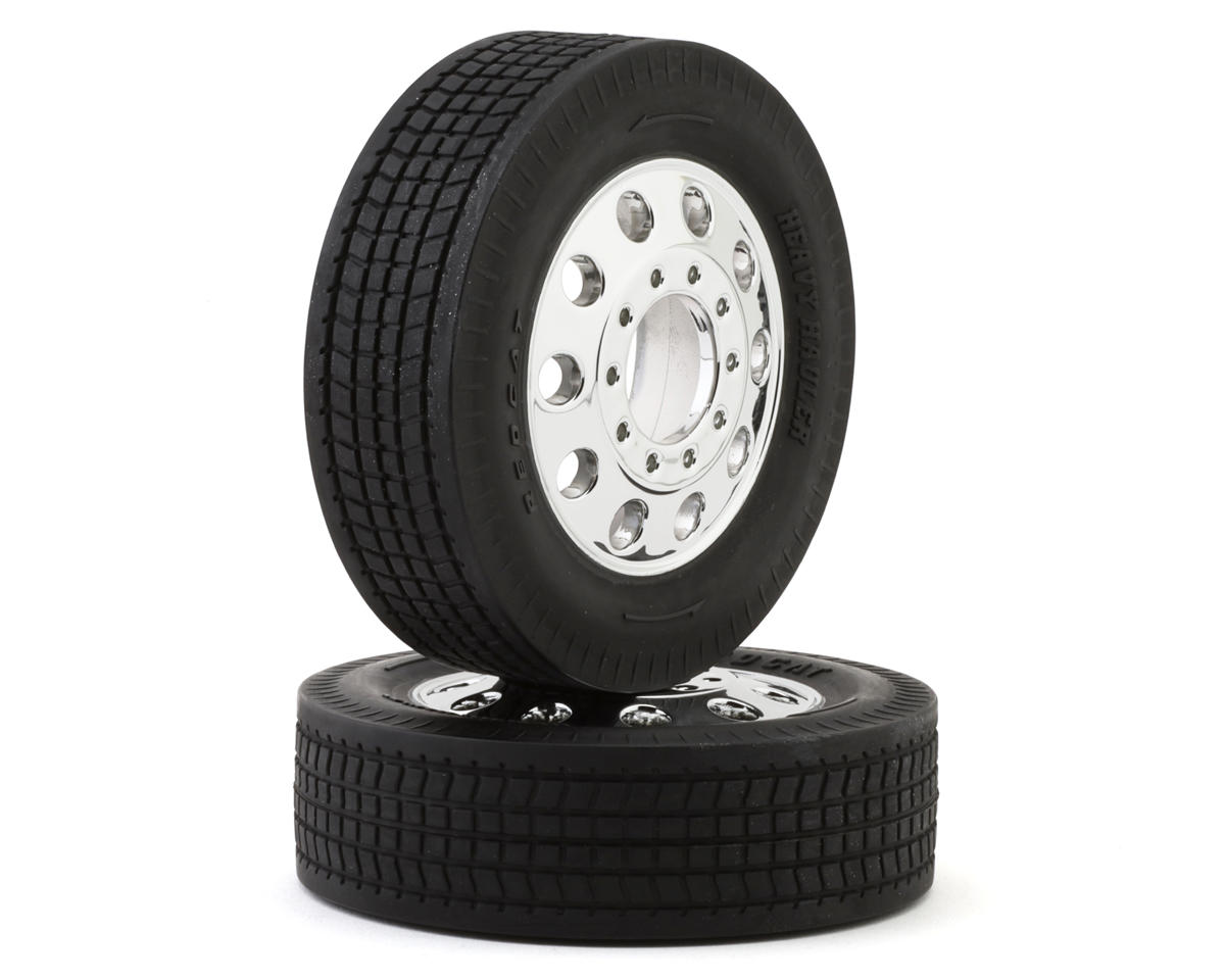 Redcat Custom Hauler Front Pre-Mounted Tires (Chrome) (2)