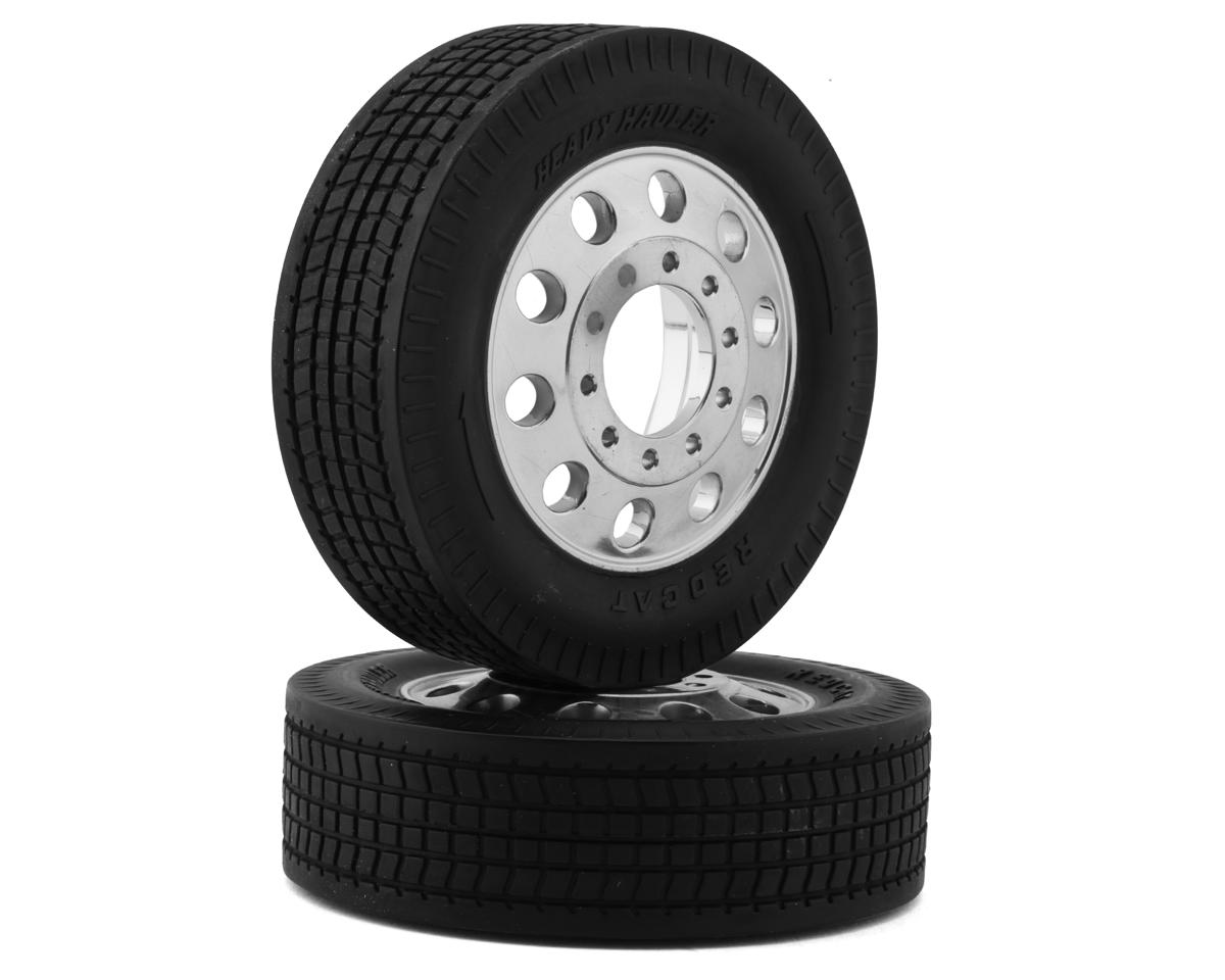 Redcat Custom Hauler Rear Pre-Mounted Tires (Chrome) (2)