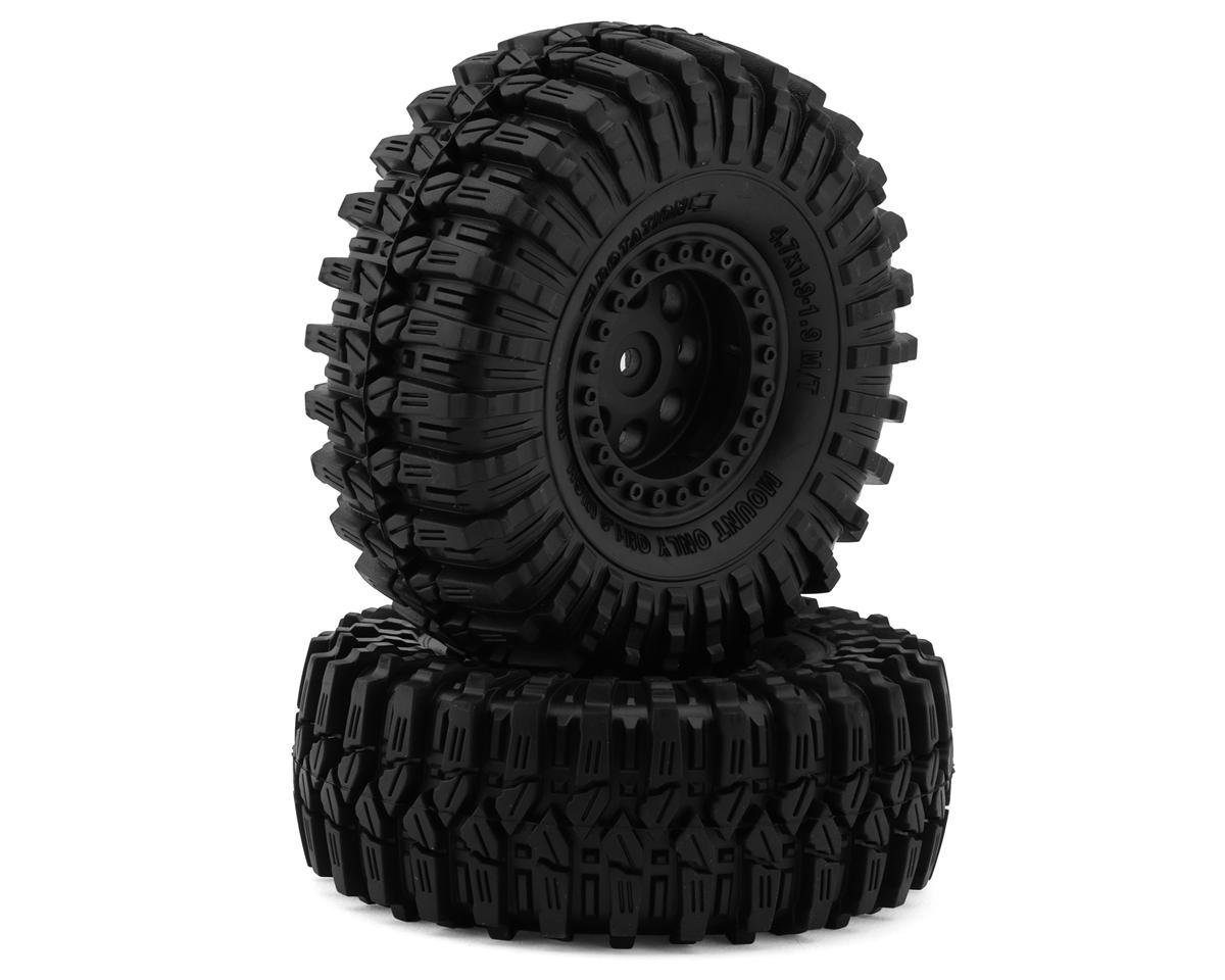 Redcat Ascent MT-9 1.9" Mud Terrain Pre-Mounted Tires (Black) (2) w/Beadlock Wheels