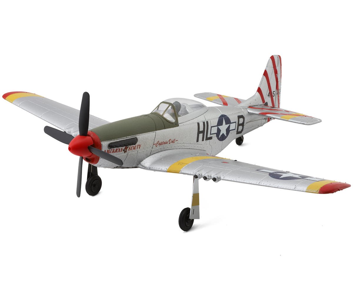 RAGE P-51D Mustang Brushless Micro Warbird RTF Electric Airplane (500mm) w/Pass