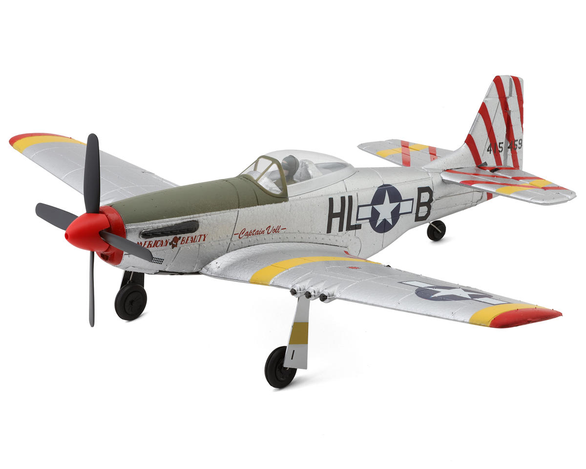 RAGE P-51D Mustang Brushless Micro Warbird RFT Electric Airplane (500mm) w/Pass