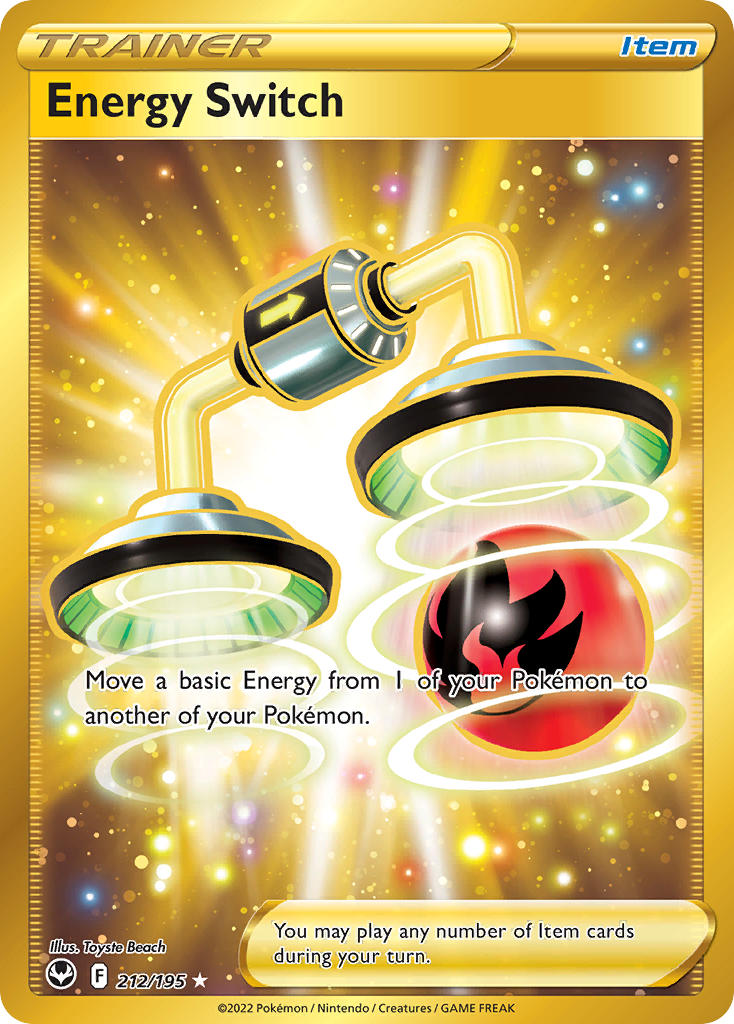 Energy Switch (Secret) - 212/195 (SWSH12) Secret Rare - Near Mint Holo