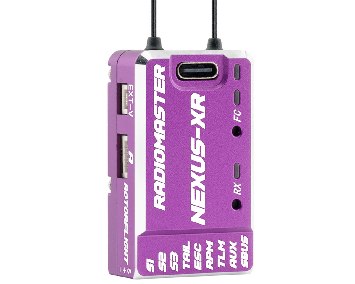 RadioMaster Nexus-XR Rotorflight Helicopter 2.4GHz Receiver Gyro (Purple)