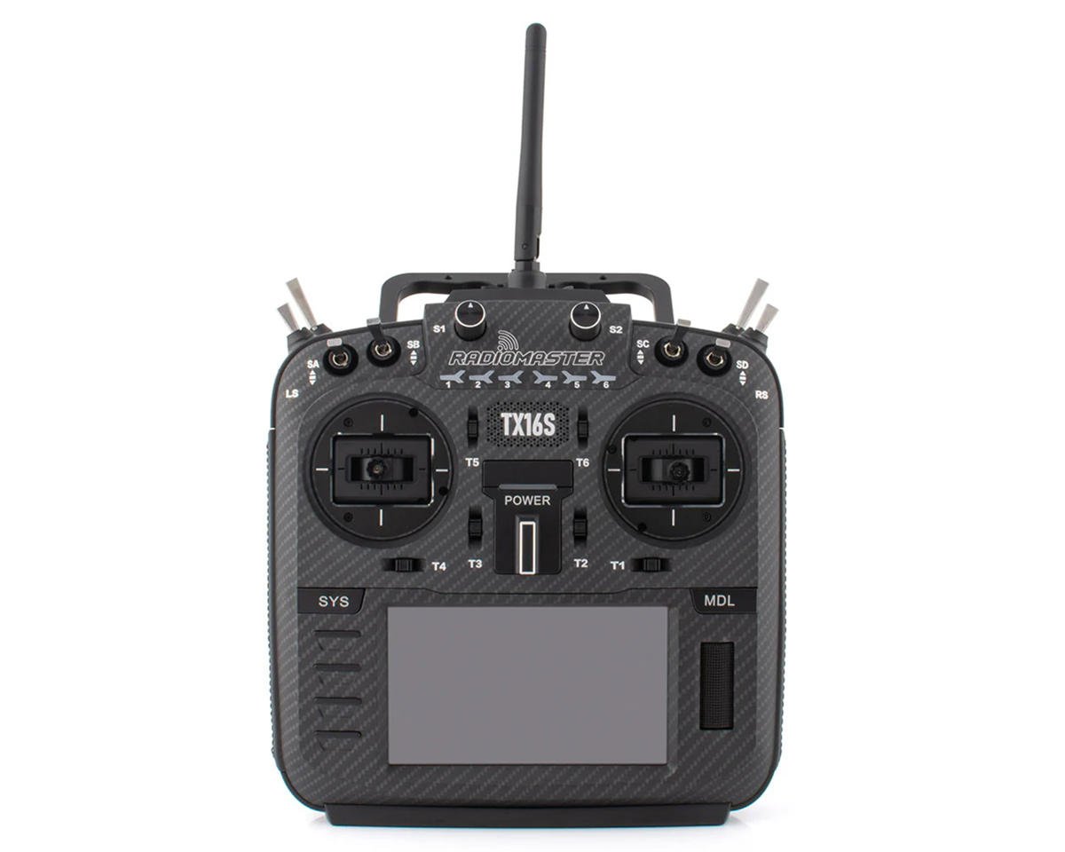 RadioMaster TX16S MKII Max 2.4GHz 16-Channel Radio System w/V4 Hall Gimbal (ELRS) (Black)