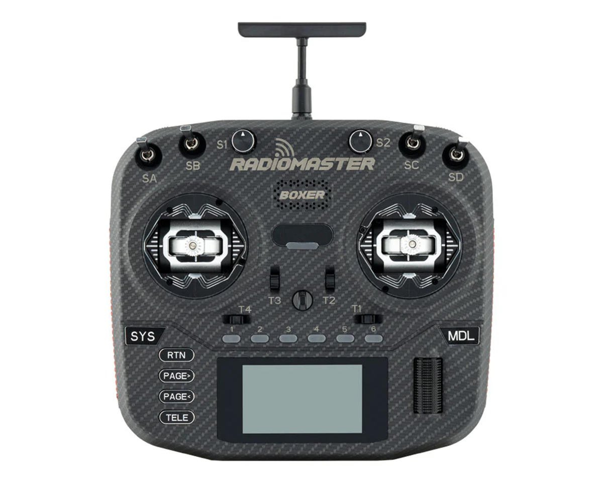 RadioMaster Boxer Max 2.4GHz 16-Channel Radio System w/AG01 Gimbal (ELRS) (Black)