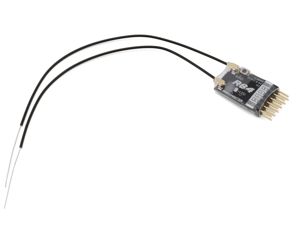 RadioMaster R84 V2 D8/D16/SFHSS 2.4GHz 4 Channel Receiver