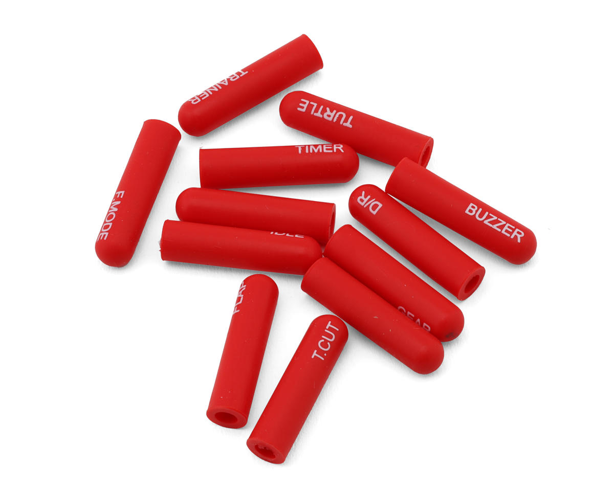 RadioMaster Silicone Long Switch Cover Set (Red) (12)