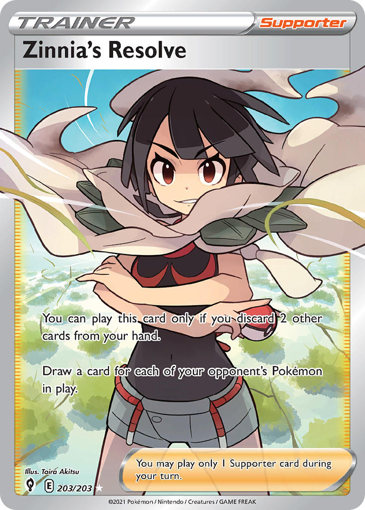 Zinnia's Resolve (Full Art) - 203/203 (SWSH07) Ultra Rare - Near Mint