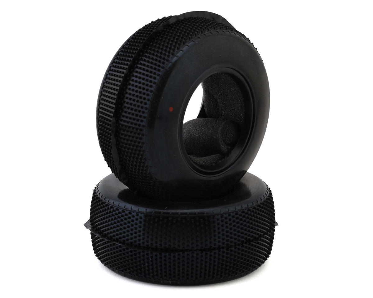 Raw Speed RC Rewind 1/10 Short Course Carpet Tires (2) (Medium) w/Foam Inserts