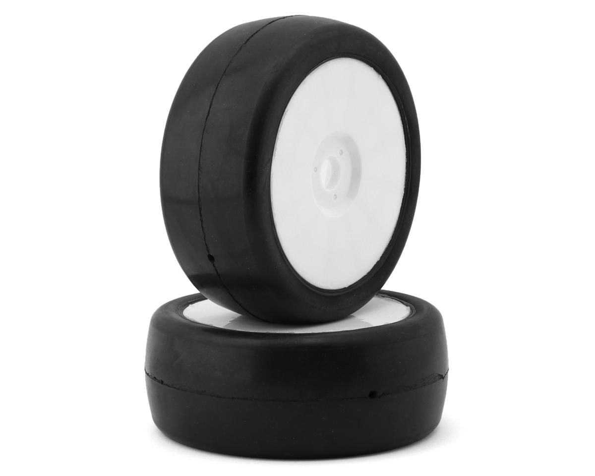 Raw Speed RC Slick 1/8 Buggy Pre-Mounted Tires (White) (2) (Gumball (Pink))