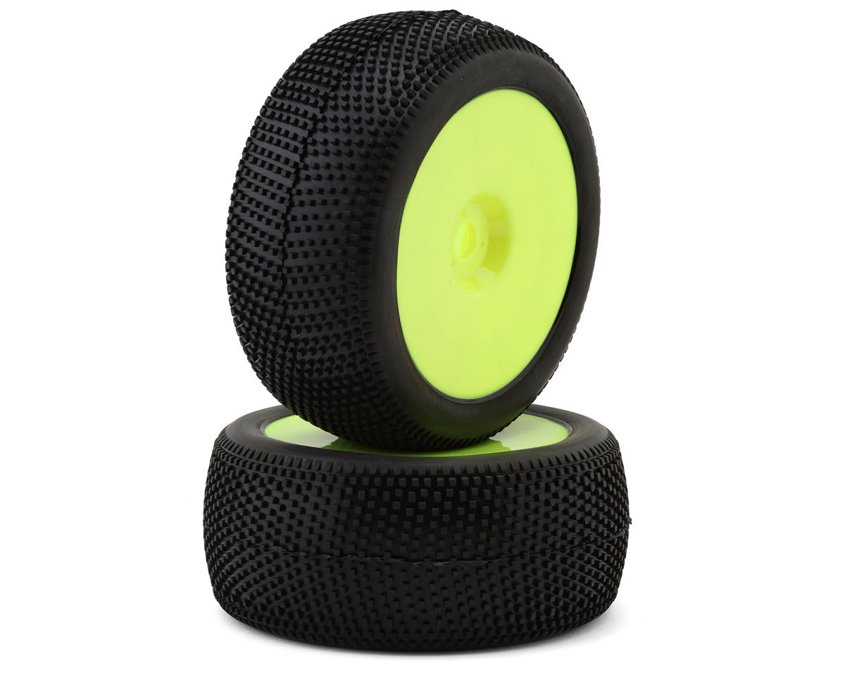 Raw Speed RC Villain 1/8 Truggy Pre-Mounted Tires (Yellow) (2) (Soft - Long Wear)