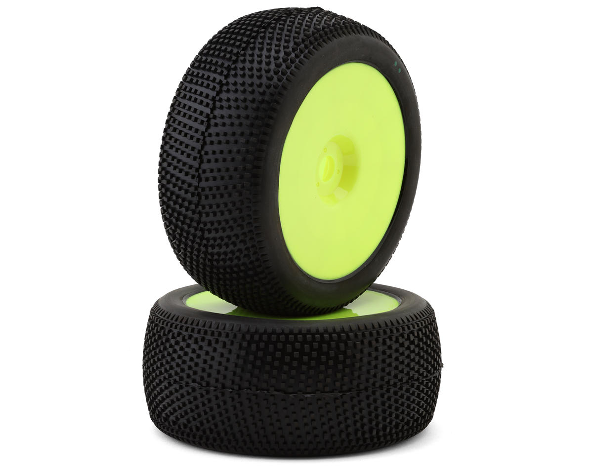 Raw Speed RC Villain 1/8 Truggy Pre-Mounted Tires (Yellow) (2) (Super Soft - Long Wear)