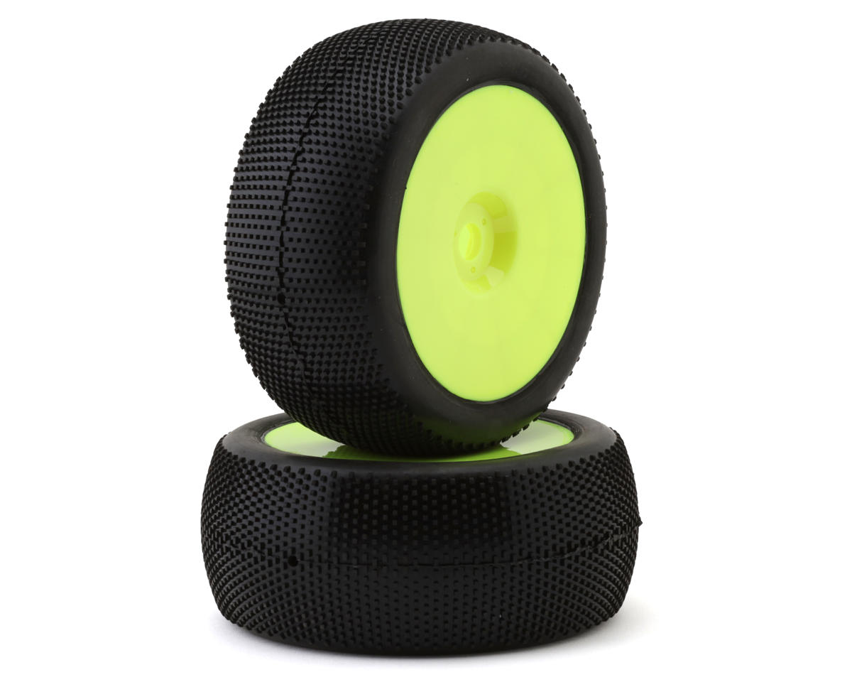 Raw Speed RC SuperMini 1/8 Truggy Pre-Mounted Tires (Yellow) (2) (Super Soft)