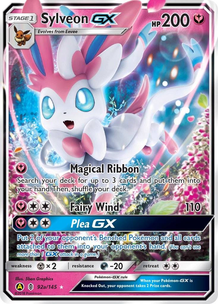 Sylveon GX - 092a/145 (SM:GRI) Alternate Art Promo - Near Mint Holofoi