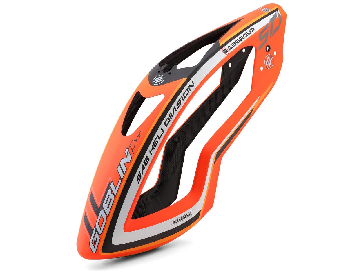 SAB Goblin Carbon Fiber Canopy (Orange) (ilGoblin Pro 700) w/Grommets