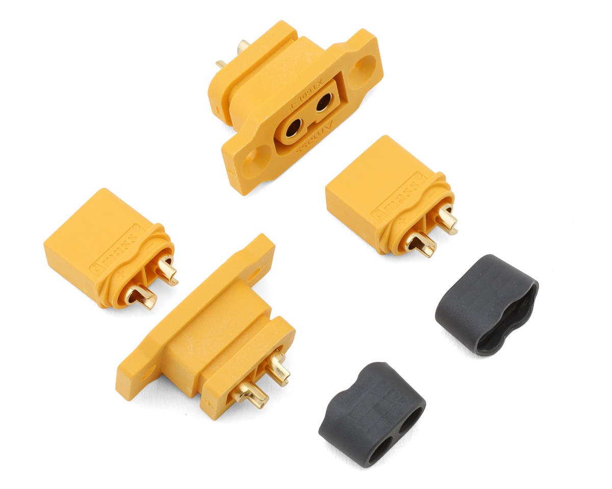 Samix XT60EF/XT60H Mountable Connectors w/Wire Covers (2 Male/2 Female)