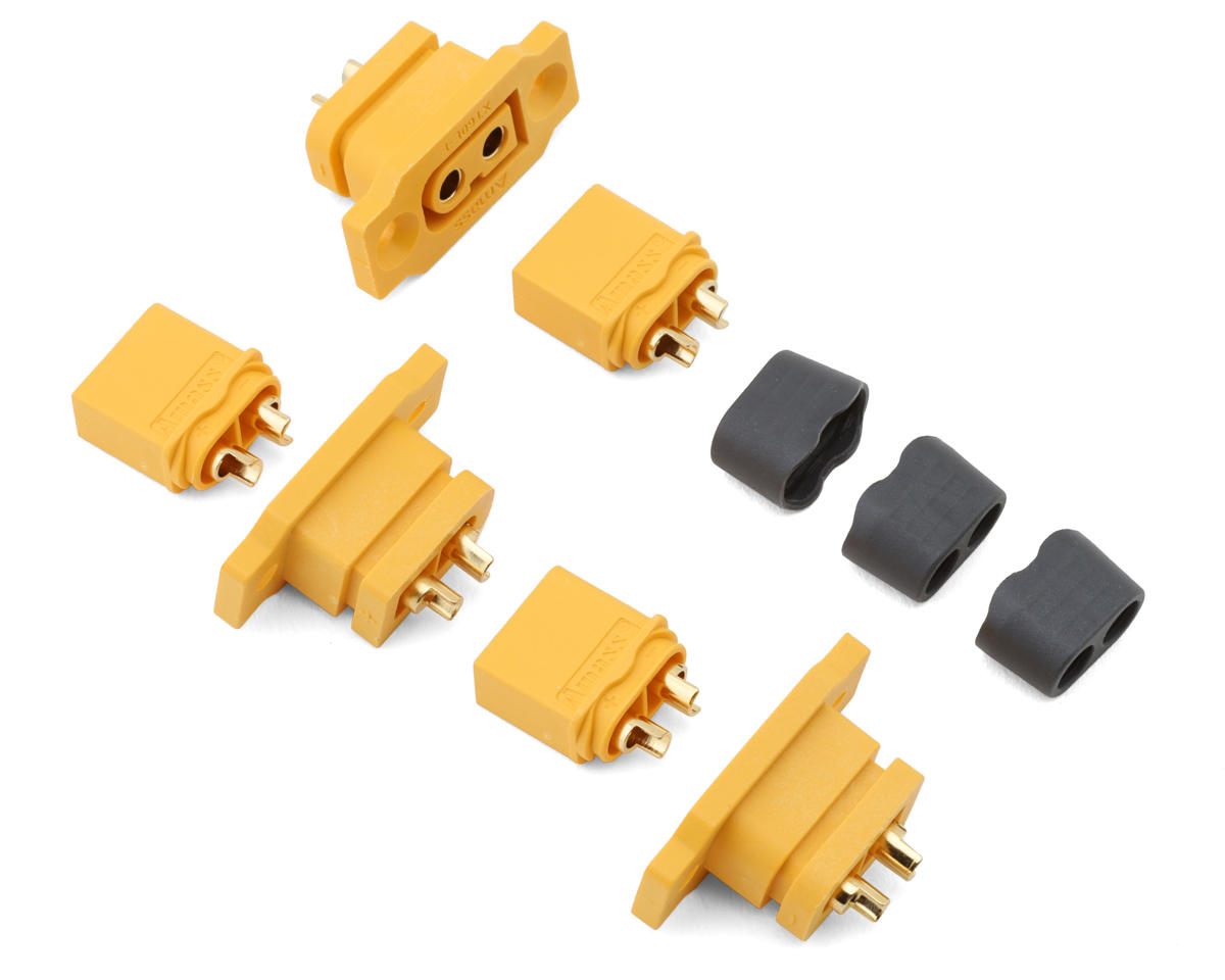Samix XT60EF/XT60H Mountable Connectors w/Wire Covers (3 Male/3 Female)