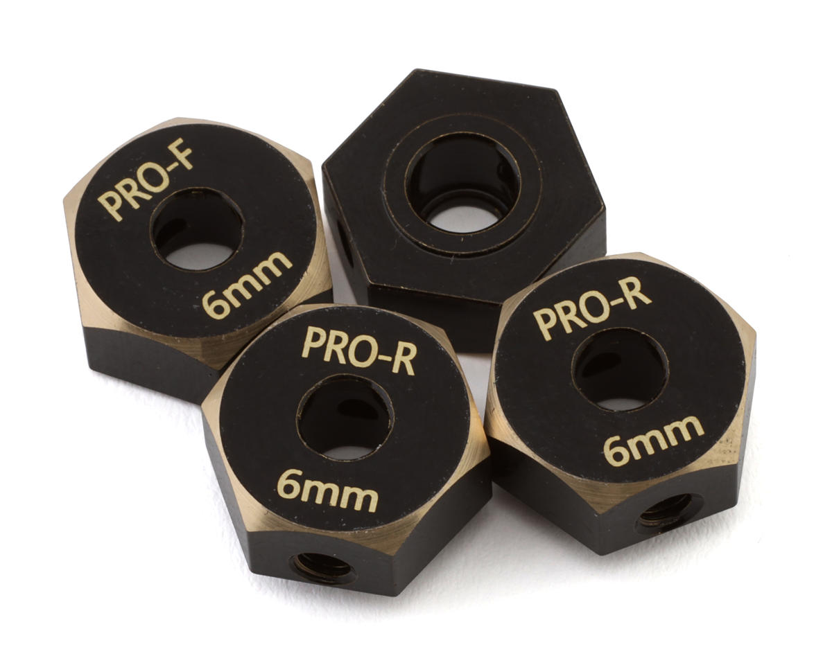 Samix Axial SCX10 Pro Brass Hex Adapters (6mm) (4)