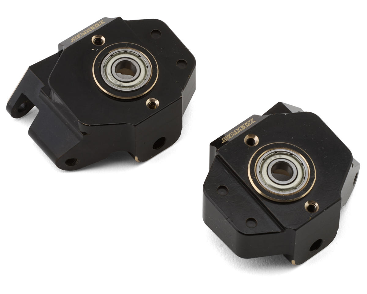 Samix SCX10 Pro Brass Steering Knuckles (Black) (2) (110g)