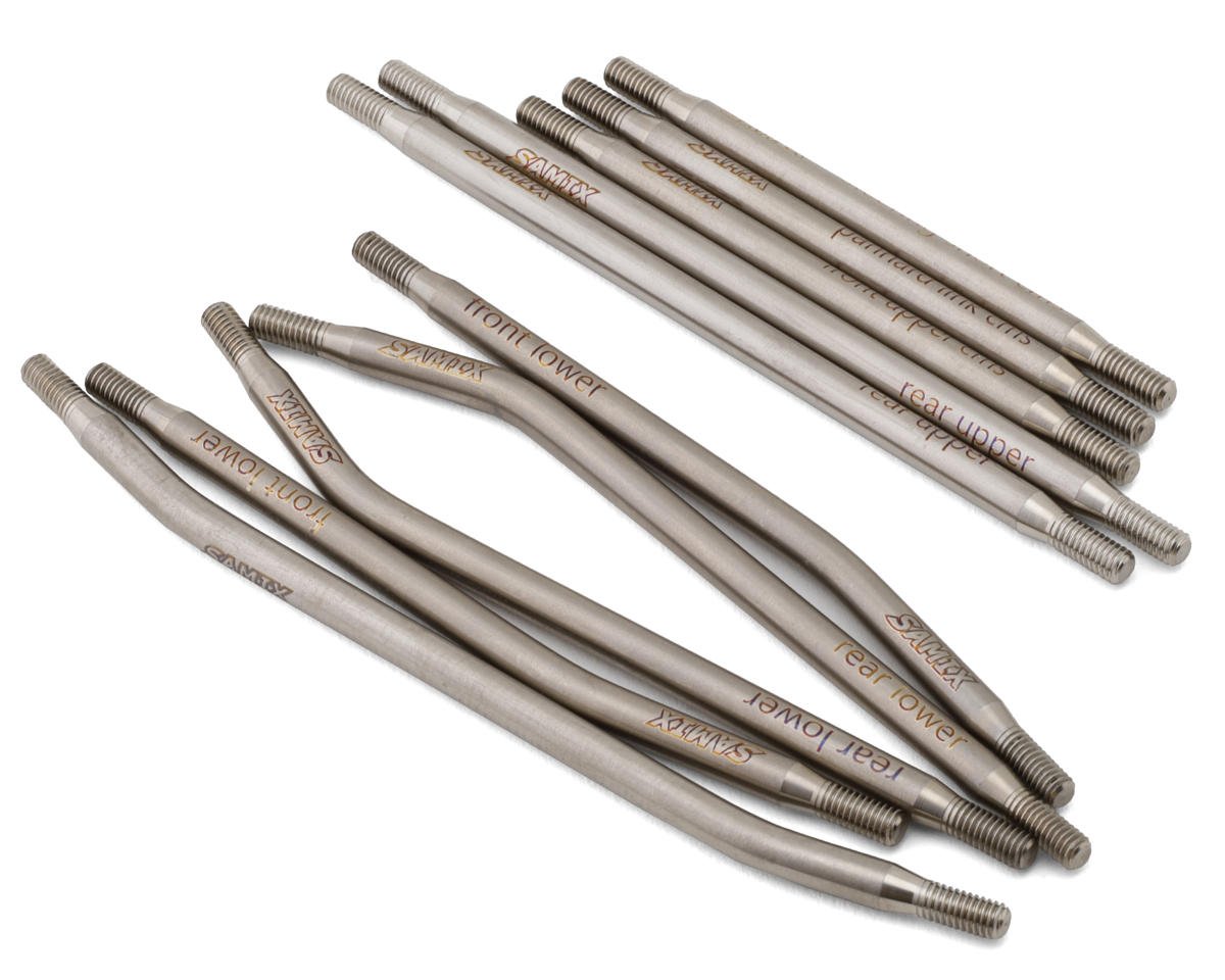 Samix SCX10 Pro Titanium High Clearance Links (10) (Chassis Mounted Servo) w/Steering Links