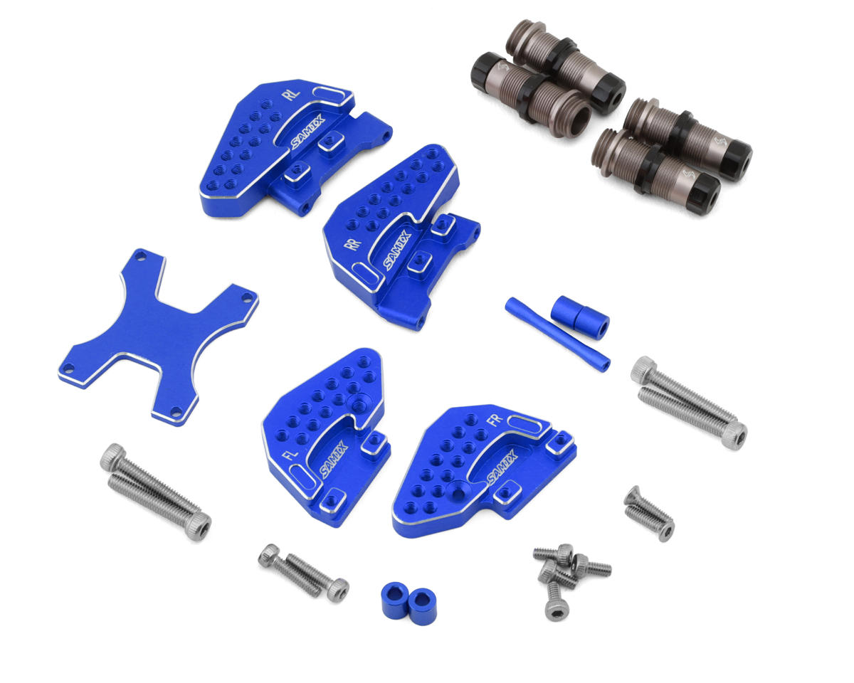 Samix Aluminum Shock Bodies & Plates Set for Traxxas TRX-4M (Hard Coated) (Blue)