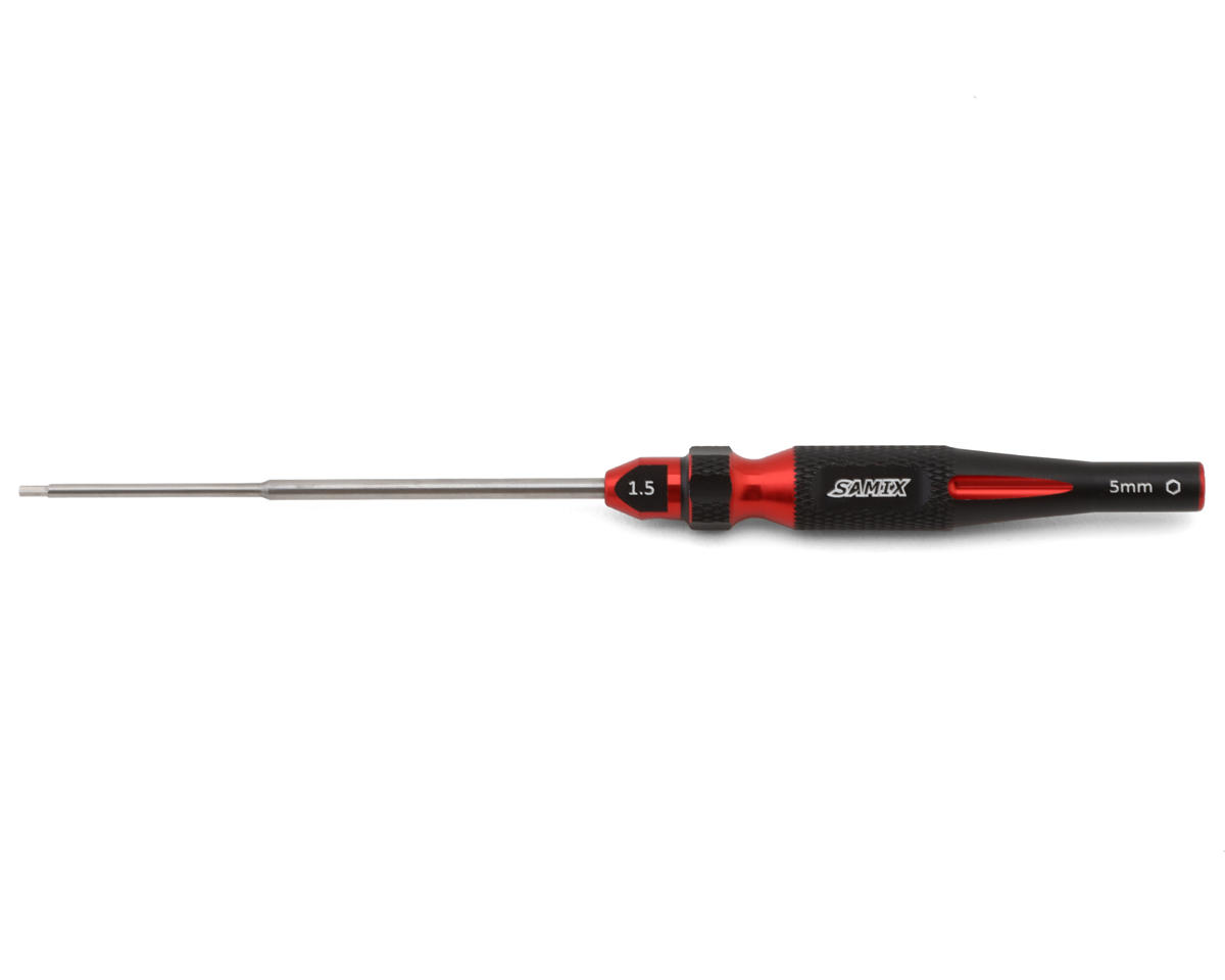 Samix 2-in-1 Hex & Nut Driver For Traxxas® TRX-4M™ (Red) (1.5mm Hex/5mm Nut)