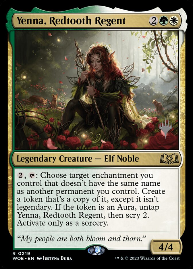 Yenna, Redtooth Regent [#0219] (WOE-R-PP-FOIL)