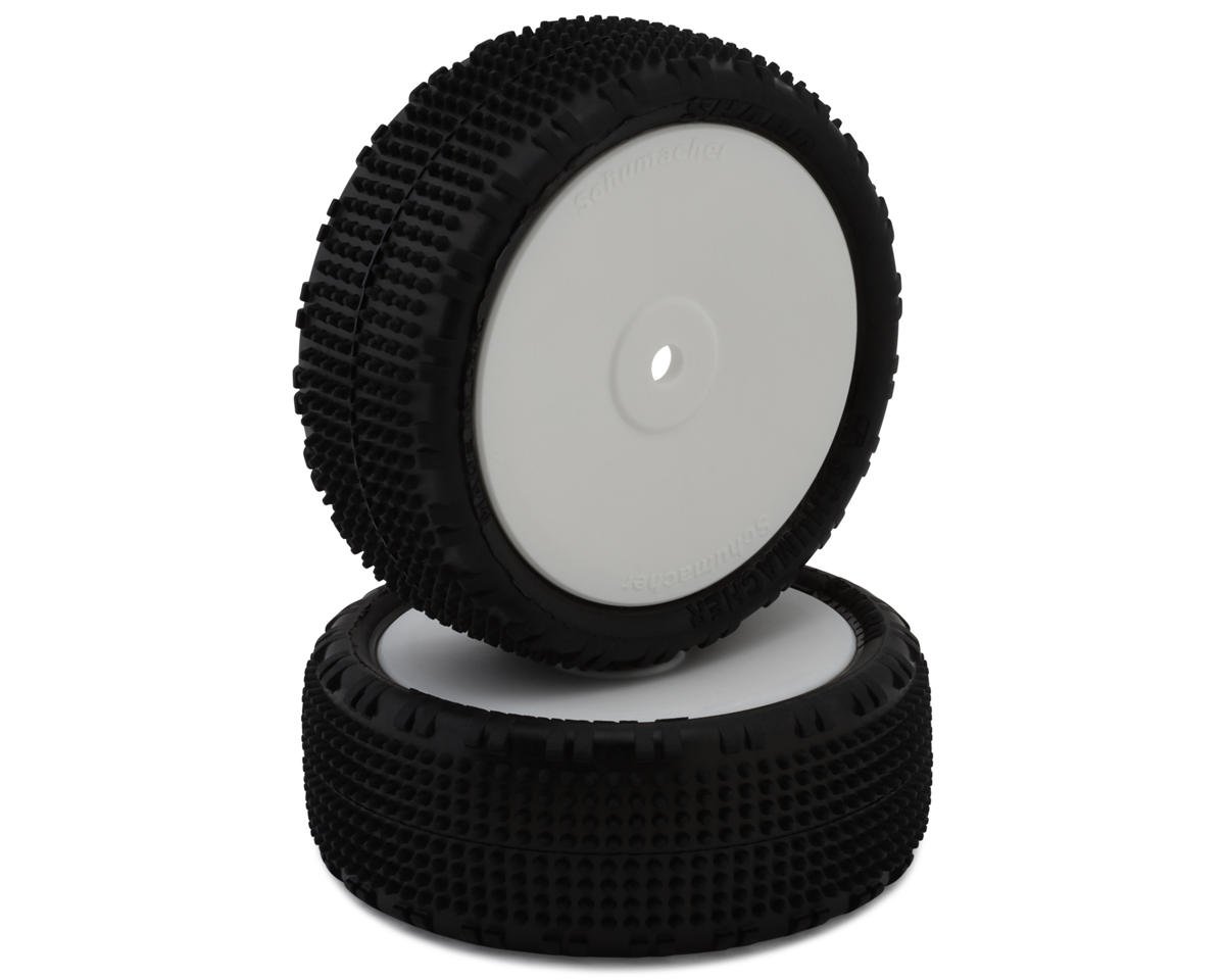 Schumacher Shard 2.2" 1/10 4WD Front Pre-Mounted Buggy Tires (White) (2) (Yellow)