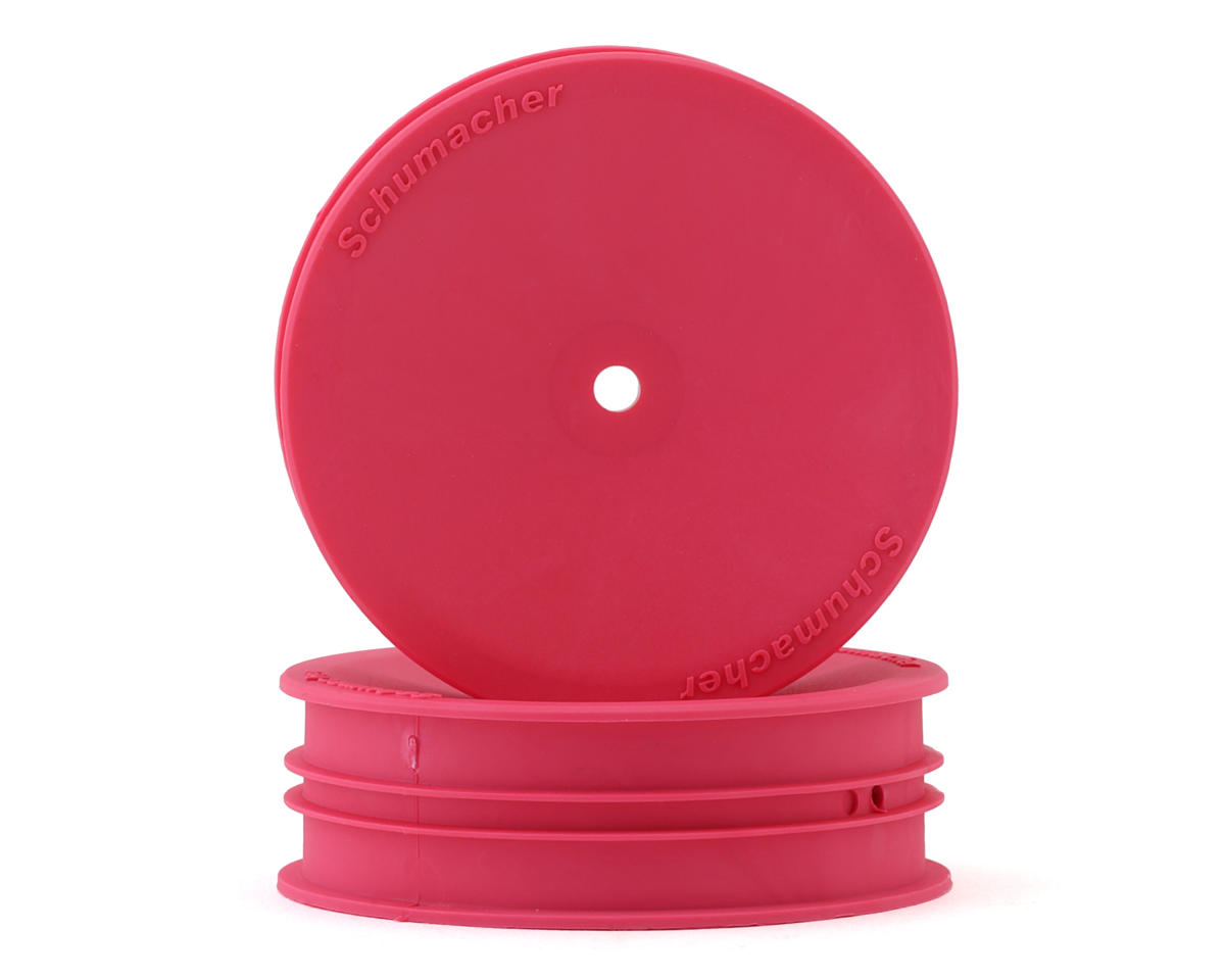 Schumacher 12mm 1/10 2WD Buggy Front Slim Hex Wheels (Pink) (2)