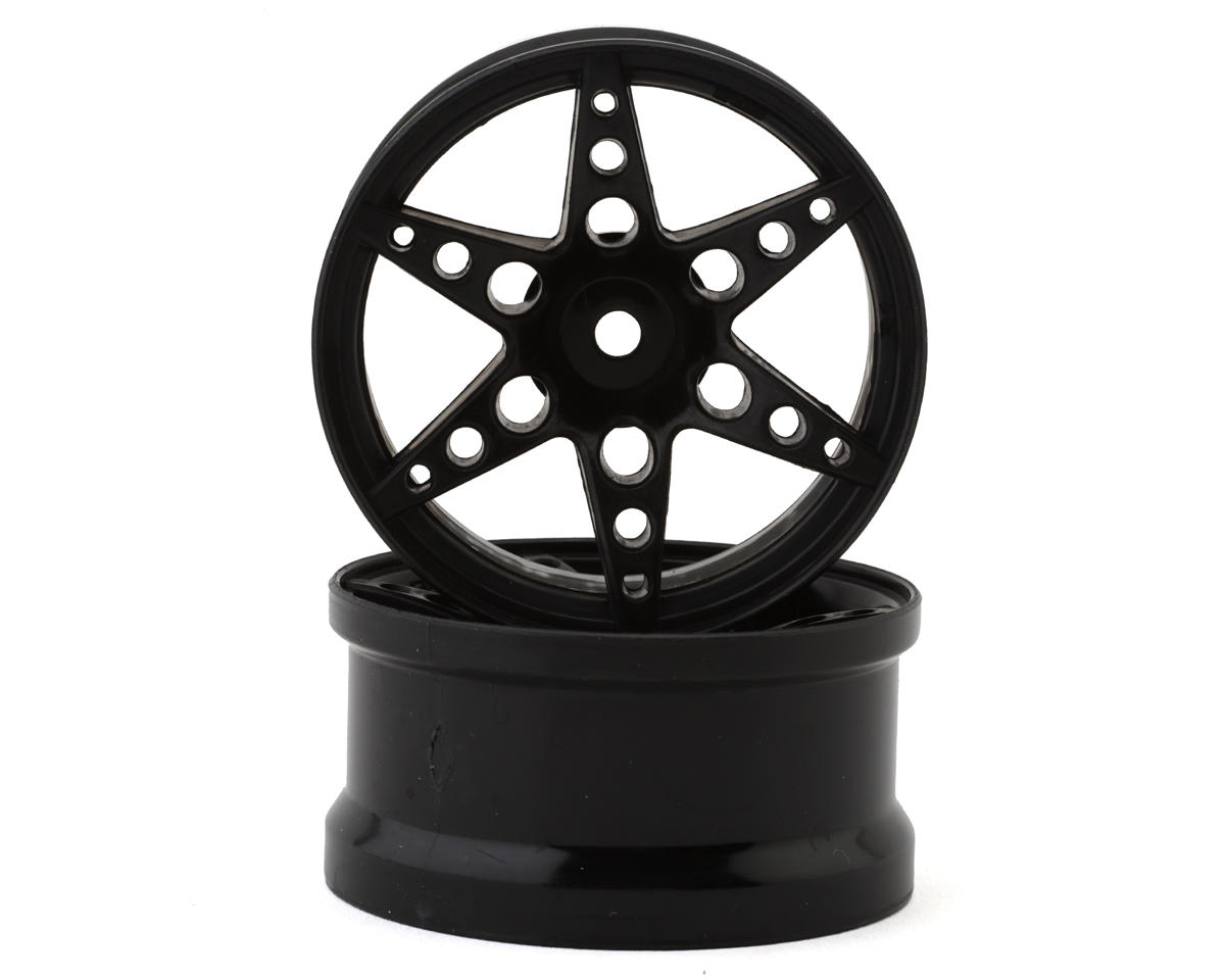 Sideways RC SRC R1 Multi-Spoke Nylon Drift Wheels (Black) (2) (6mm Offset) w/12mm Hex