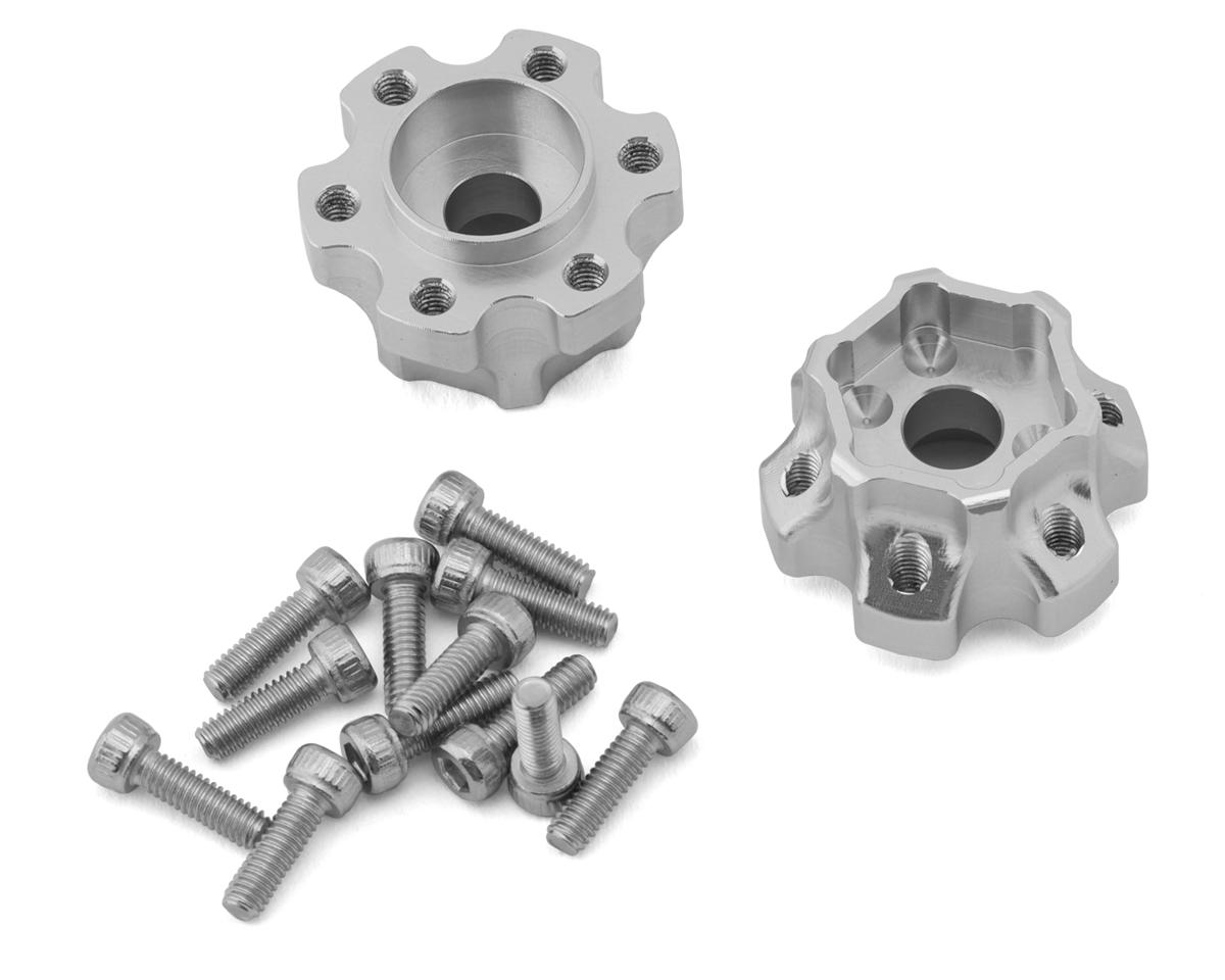 Reefs RC 12mm Hex "DOT" CNC-Machined Aluminum Hubs (Silver) (2) (7mm Offset)