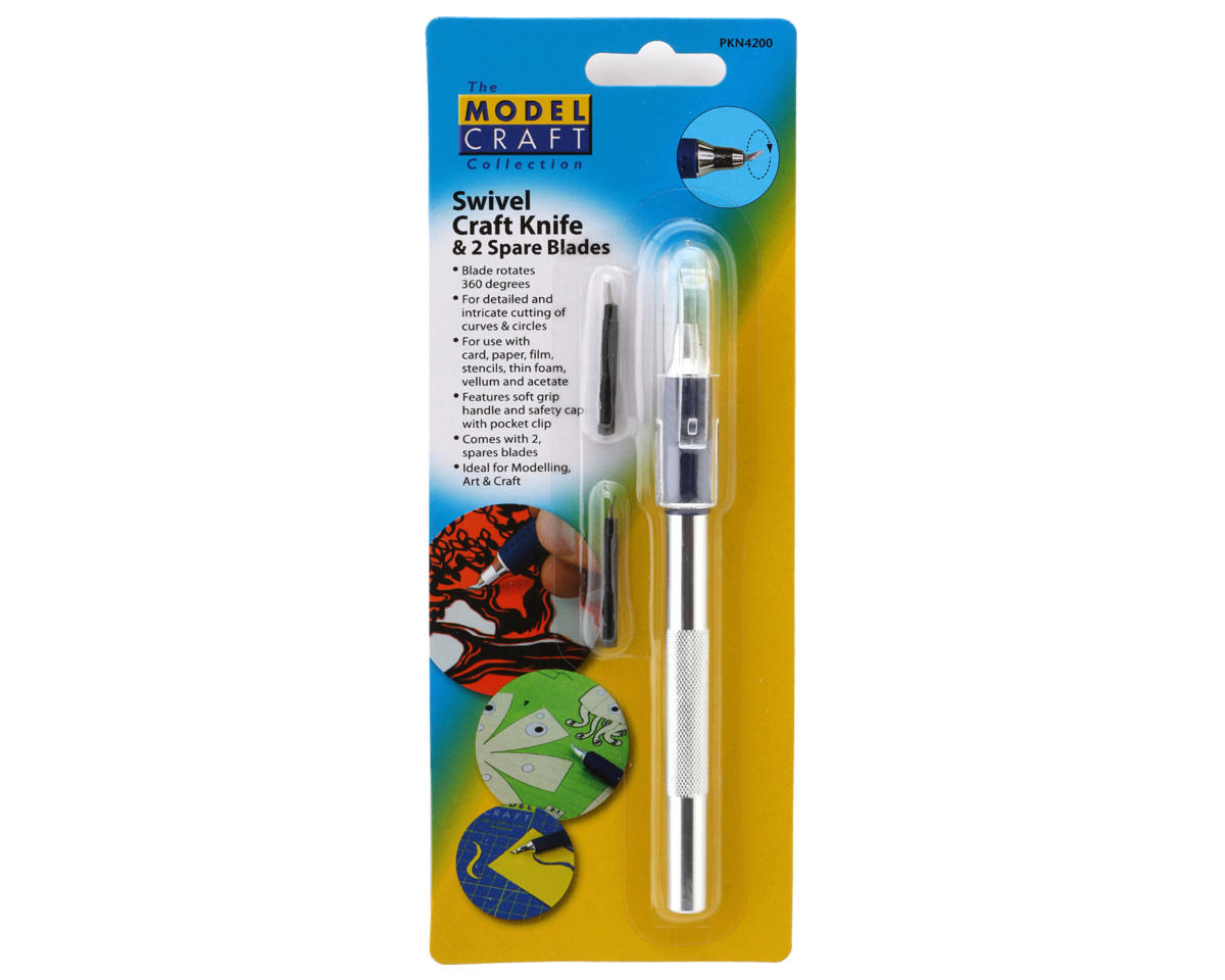 Shesto Limited Model Craft Soft Grip Swivel Hobby Knife Set w/Safety Cap & Spare Blades