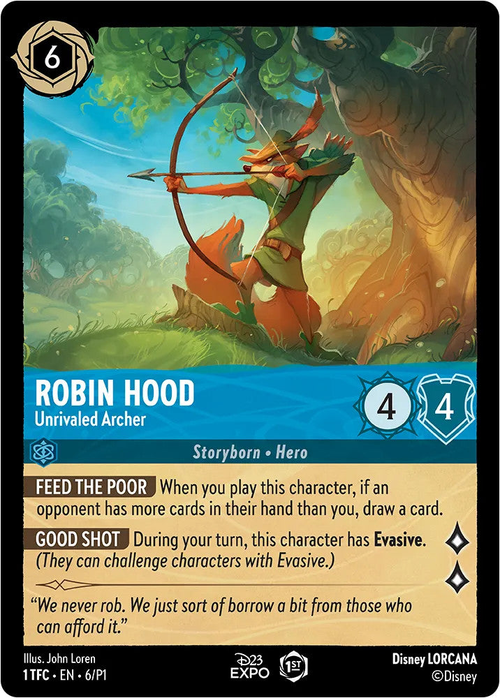 Robin Hood - Unrivaled Archer (D23 Promos 6) Promo - Near Mint Holofoi