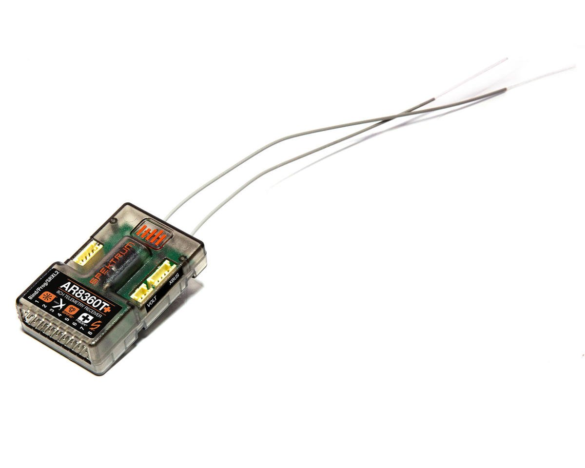 Spektrum RC AR8360T+ 8-Channel DSMX Aircraft Telemetry Receiver w/AS3X+ & SAFE