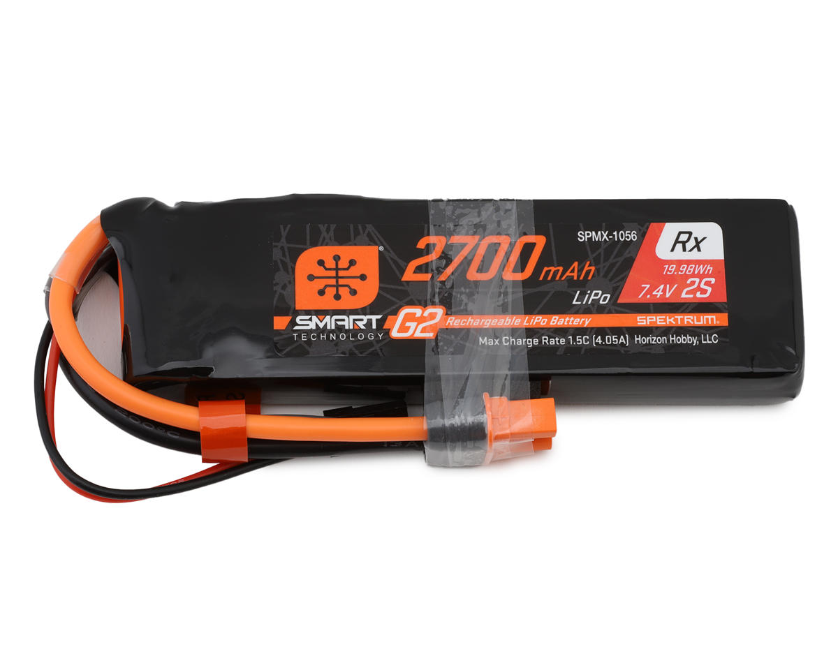 Spektrum RC 2S Smart G2 Receiver LiPo 15C Battery Pack (7.4V/2700mAh) w/IC3 Connector