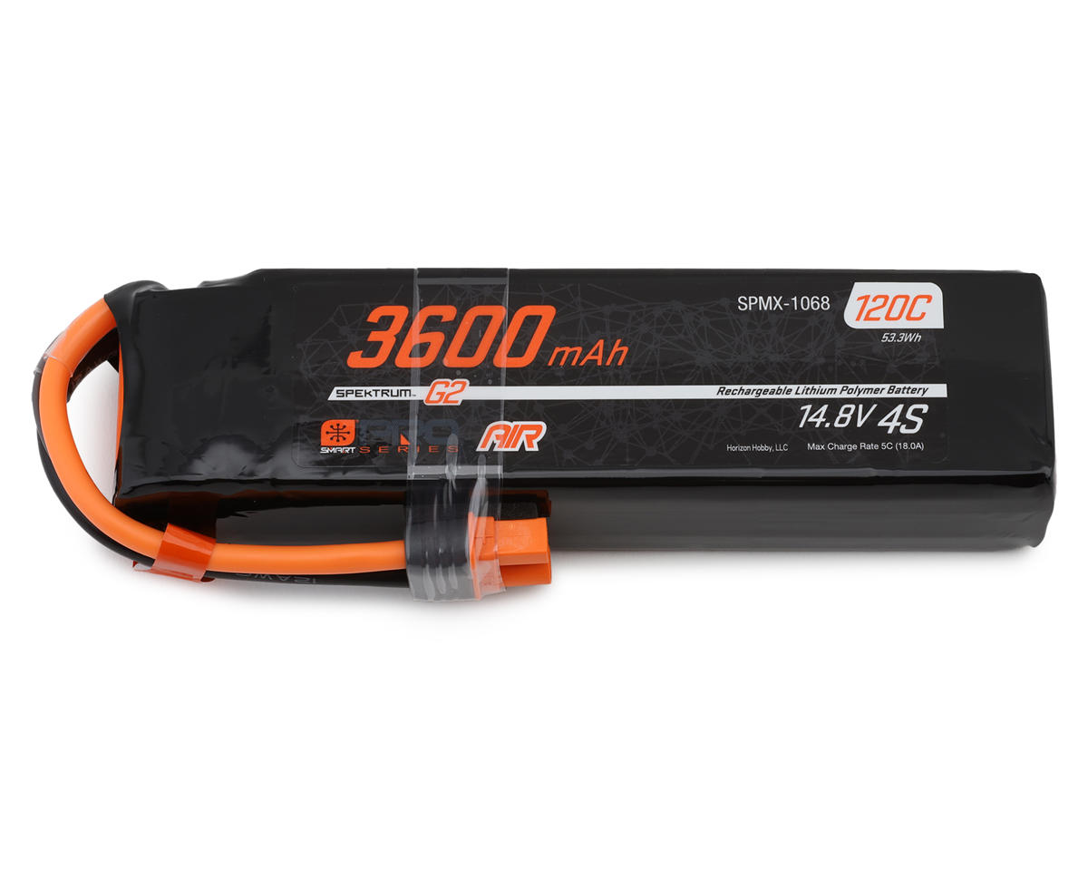 Spektrum RC 4S Smart G2 Pro Air LiPo 120C Battery Pack (14.8V/3600mAh) w/IC3 Connector