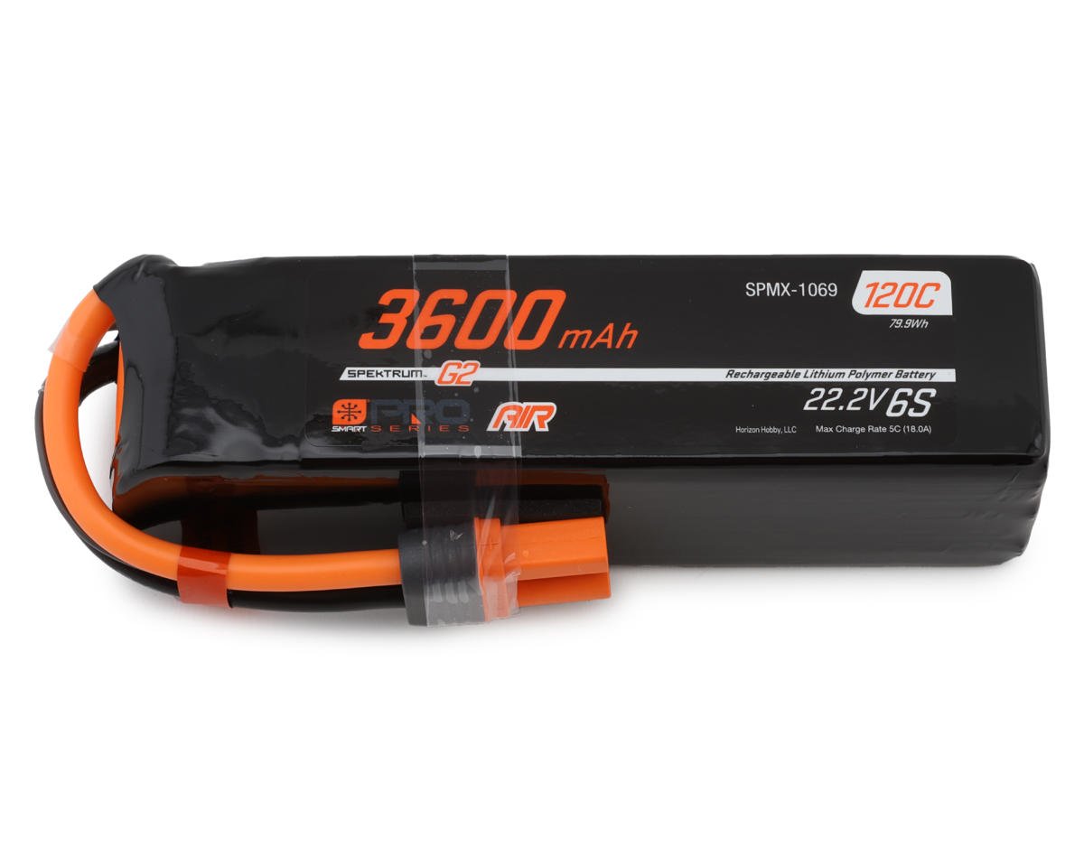 Spektrum RC 6S Smart G2 Pro Air LiPo 120C Battery Pack (22.2V/3600mAh) w/IC5 Connector