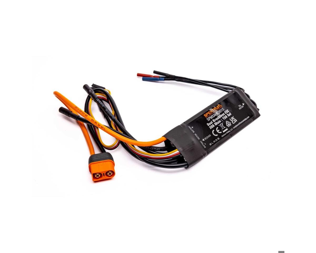 Spektrum RC Avian Dual ESC 30A Main, 15A Tail 3S-4S: Eclipse 360