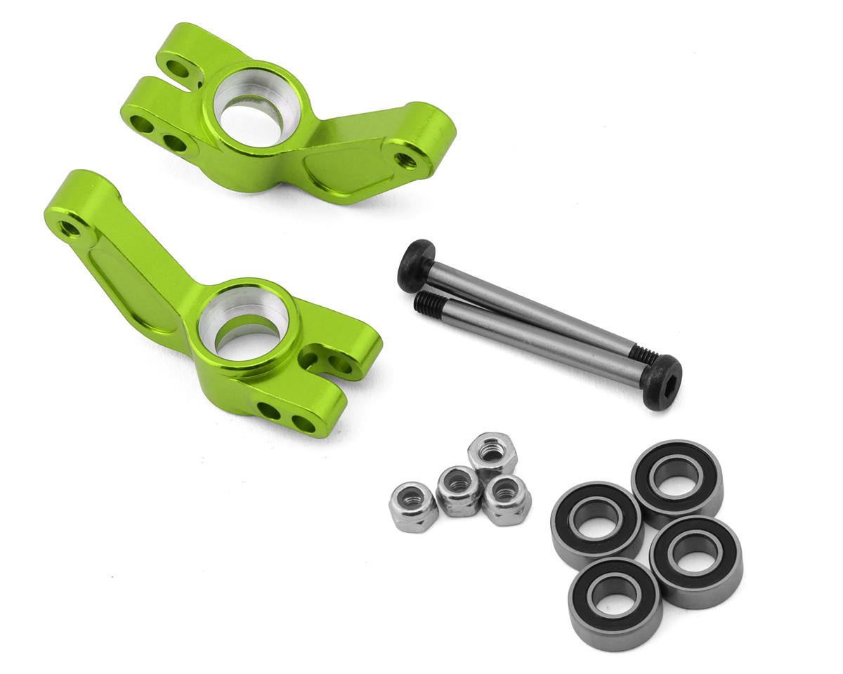 ST Racing Concepts Aluminum Rear Hub Carriers for Traxxas Slash Modified (0°) (Green) (2)